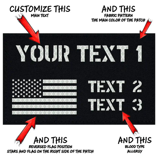 Custom Reflective ID Panel – 3-Line Text