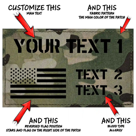 Custom IR Reflective ID Panel – 3-Line Text